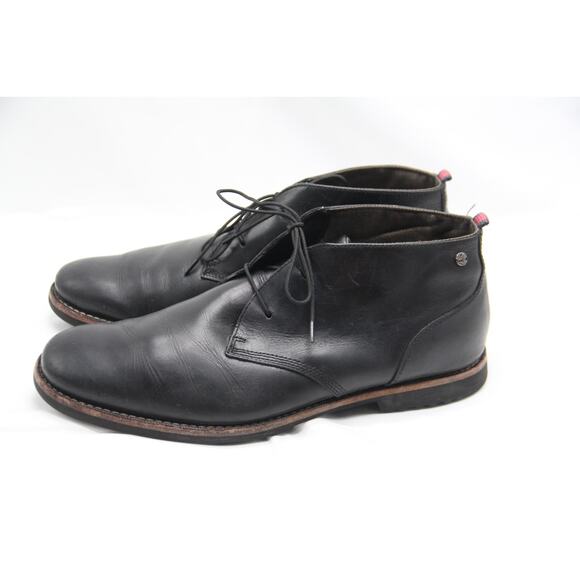 TIMBERLAND BROOK PARK Ankle Boots Mens Size 9 BLACK LEATHER Chukka Casual - Picture 3 of 9